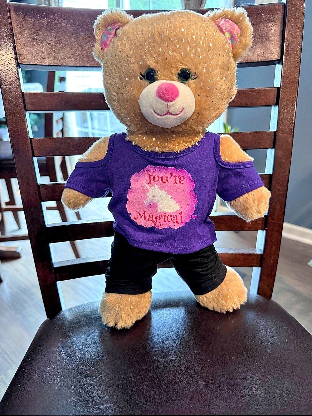 Build-A-Bear Workshop Sparkle Tinsel Fur Teddy Bear with Outfit